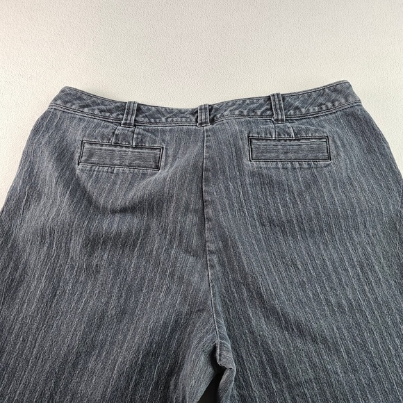 Dressbarn Women Dress Pants Waist 20 Gray Pinstripe Straight Leg Career Casual - Picture 9 of 13